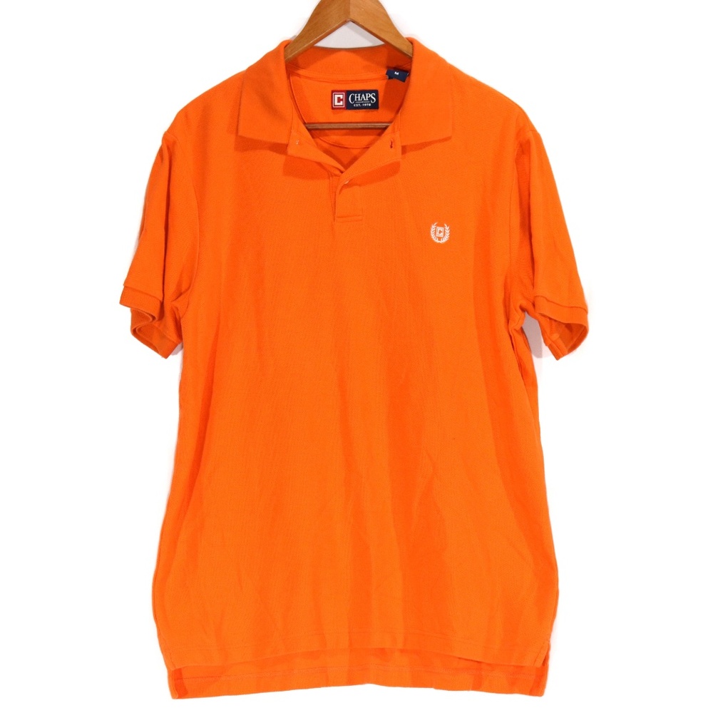 Chaps Men's Orange Short Sleeve Polo Shirt